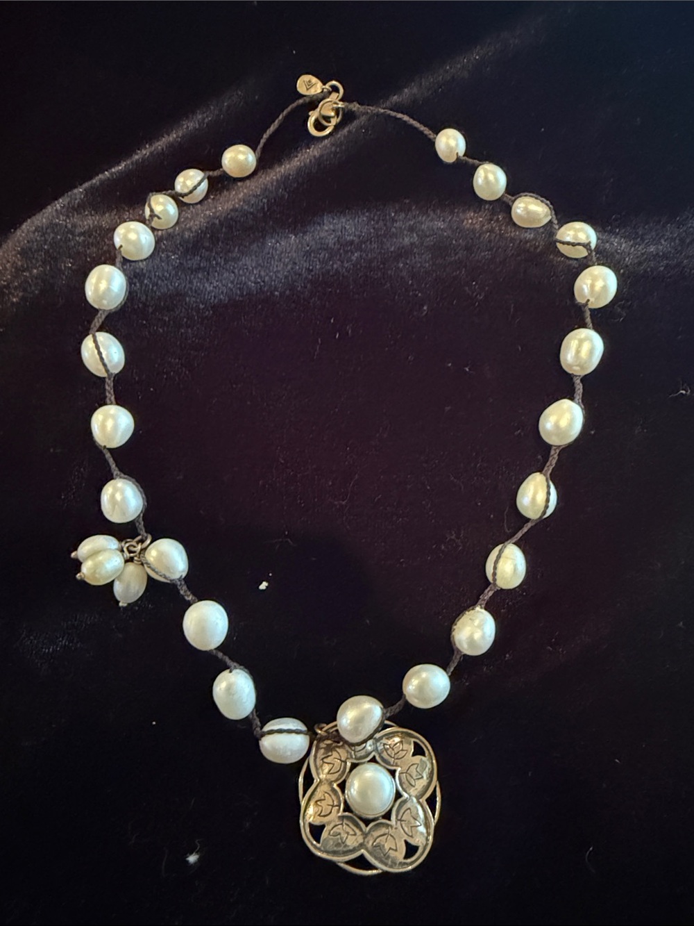 SILPADA RHYANON PEARL NECKLACE,  Pearl Pendant Necklace